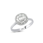 0.31 Karat Baguette Stone Set Diamond Ring