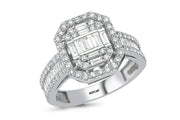 1.14 Karat Baguette Stone Set Diamond Ring
