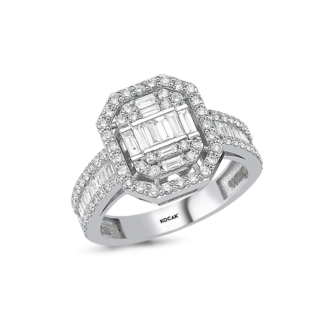 1.14 Karat Baguette Stone Set Diamond Ring