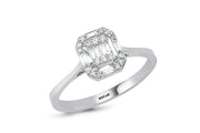 0.19 Karat Baguette Diamond Ring