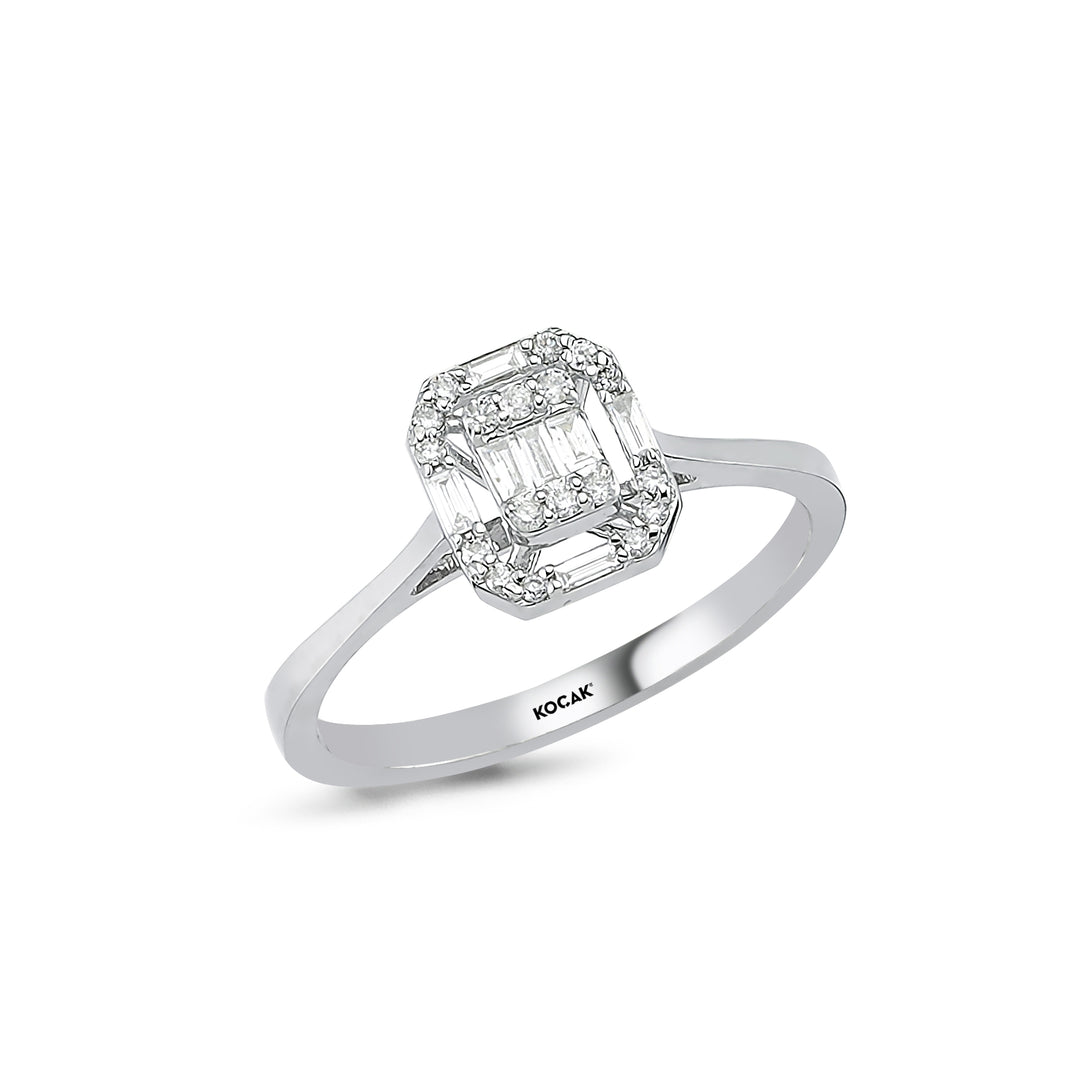0.19 Karat Baguette Diamond Ring