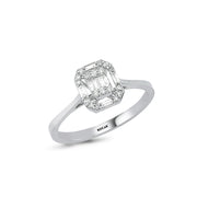 0.19 Karat Baguette Diamond Ring