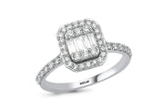 0.59 Karat Baguette Stone Set Diamond Ring