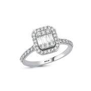 0.59 Karat Baguette Stone Set Diamond Ring