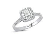 0.33 Karat Baguette Stone Set Diamond Ring