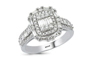1.21 Karat Baguette Stone Set Diamond Ring