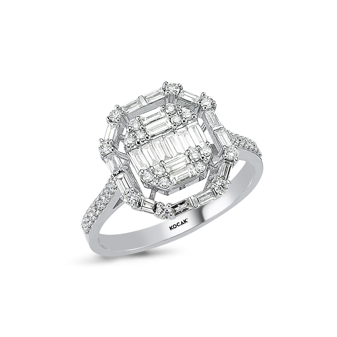 0.64 Kara Baguette Stone Set Diamond Ring