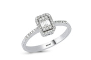 0.26 Karat Baguette Stone Set Diamond Ring