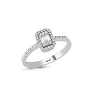 0.26 Karat Baguette Stone Set Diamond Ring