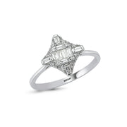 0.28 Karat Baguette Stone Set Diamond Ring