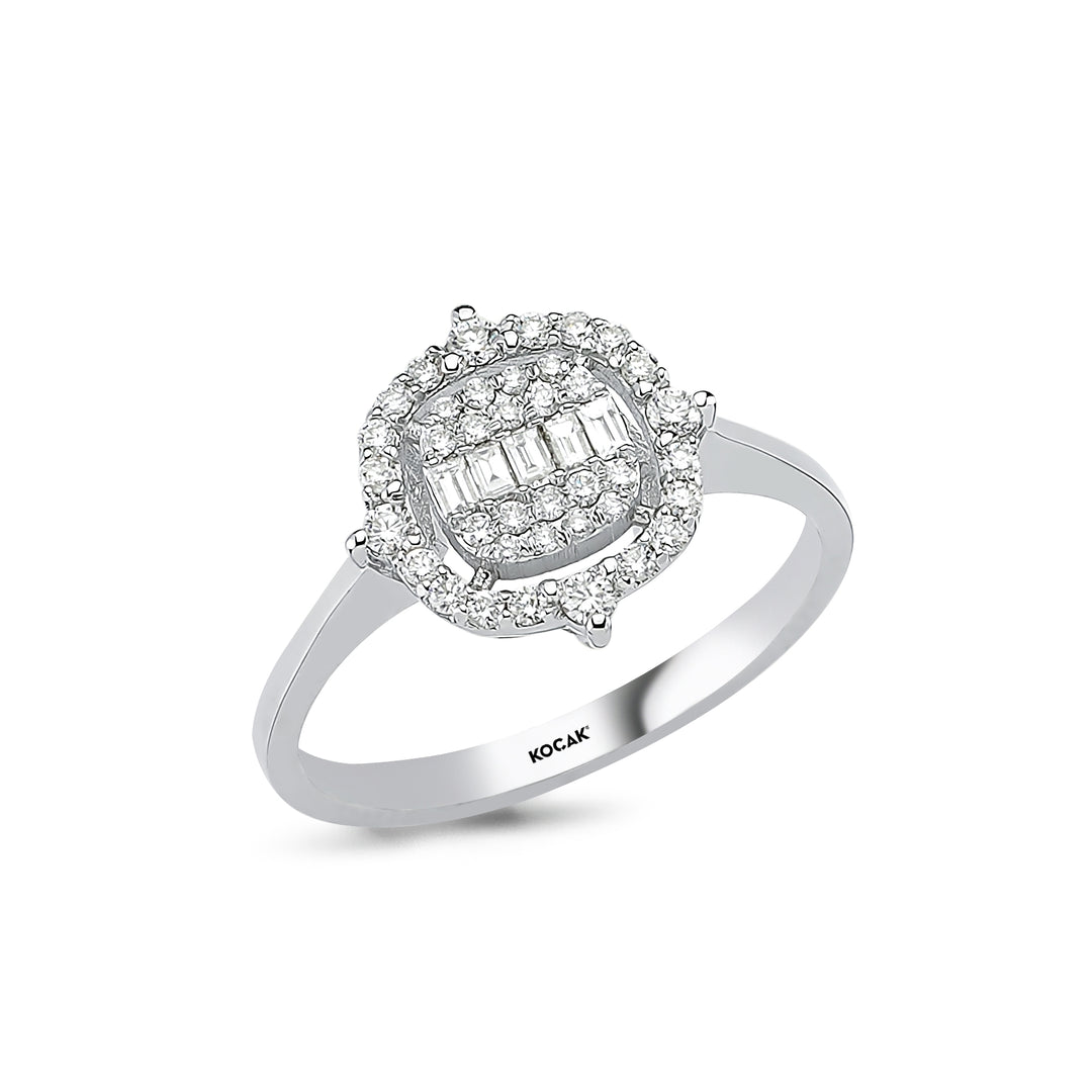 0.36 Karat Baguette Stone Set Diamond Ring