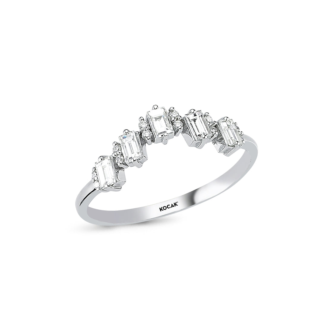 0.39 Karat Baguette Stone Set Diamond Ring