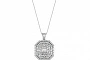 0.91 Karat Baguette Stone Set Diamond Necklace