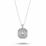 0.91 Karat Baguette Stone Set Diamond Necklace