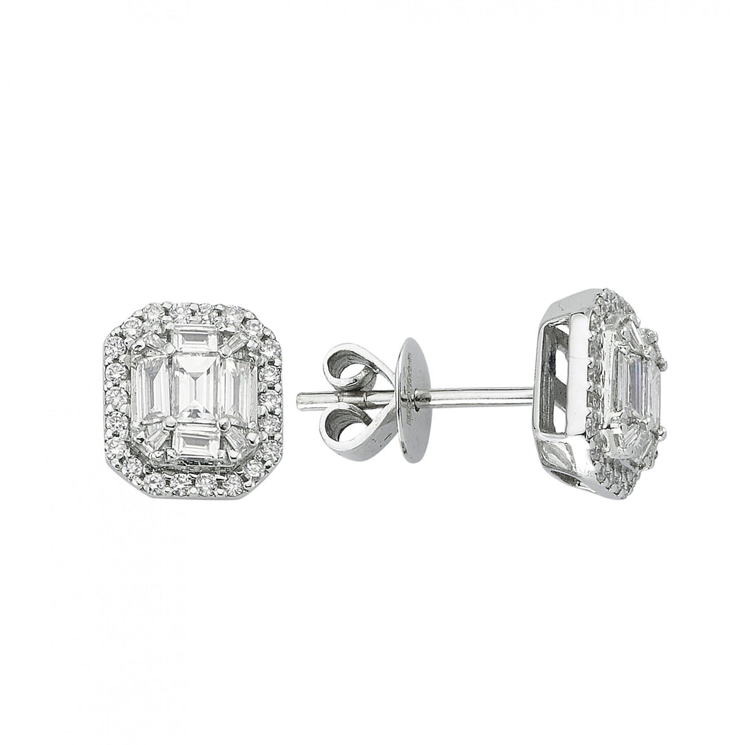 0.71 Karat Baguette Diamond Earrings