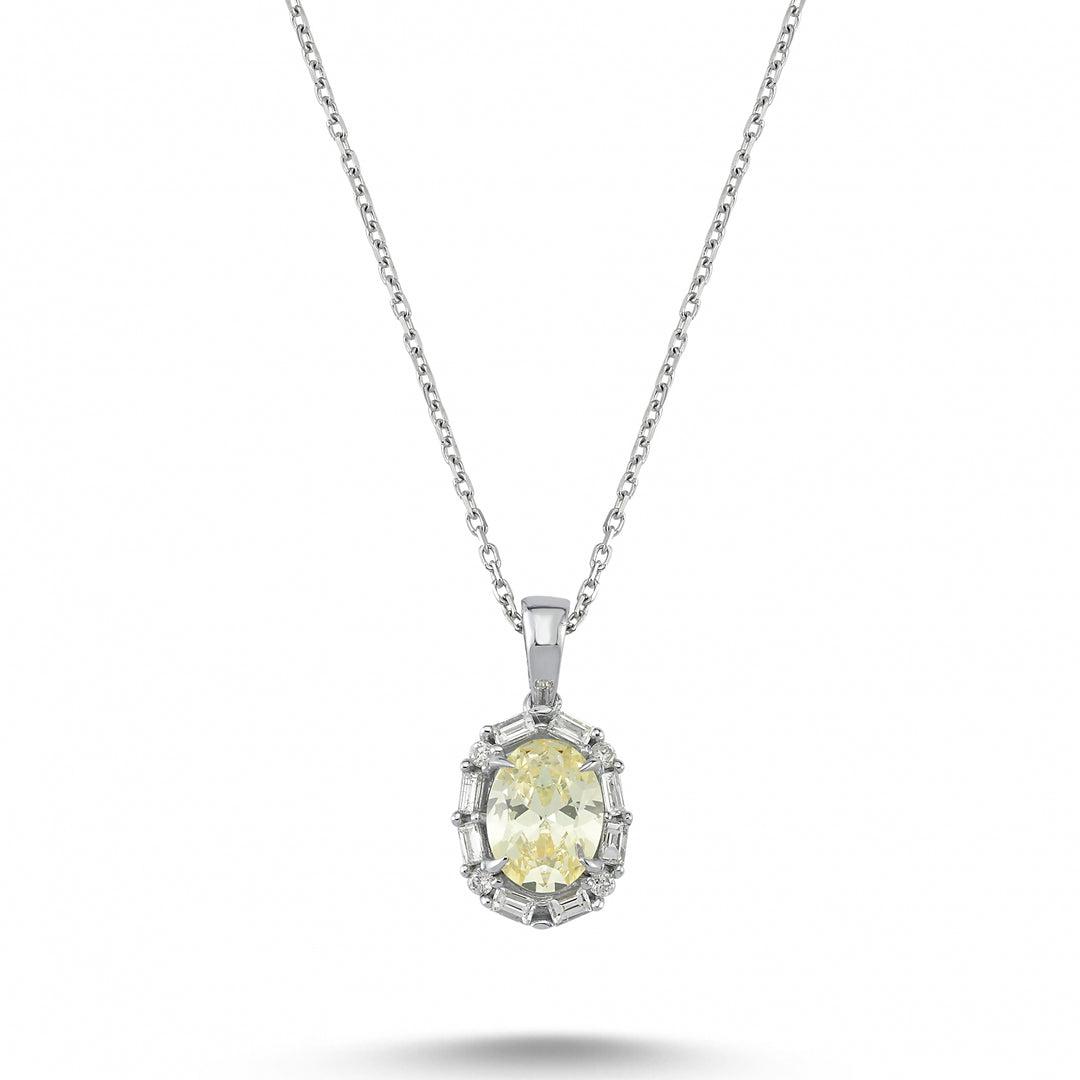 2.10 Karat Renkli Diamond Necklace