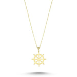 Load image into Gallery viewer, 14ct Rudder Motif Gold Necklace