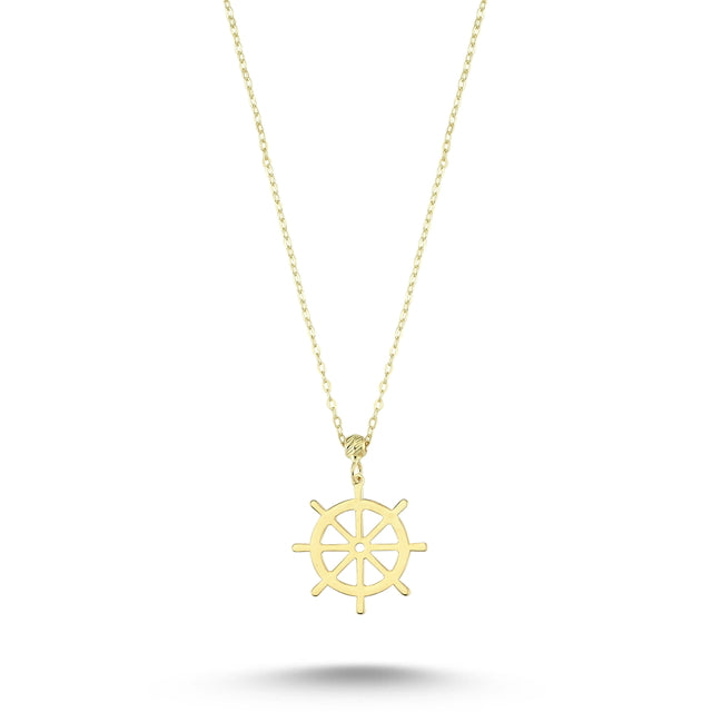 14ct Rudder Motif Gold Necklace