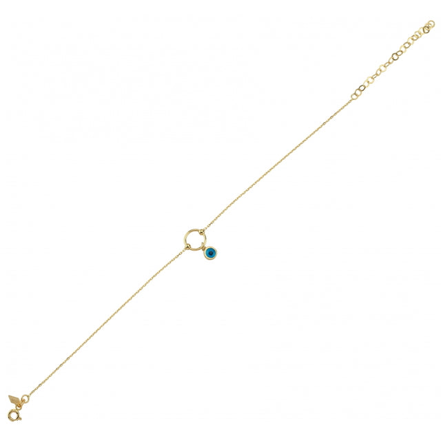 14ct Eye Motif Gold Anklet Gold Bracelet