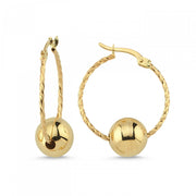 14ct Burma Hoop Earrings
