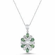 3.73 Karat Sapphire Diamond Necklace