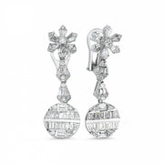 2.37 Karat Baguette Stone Set Diamond Earrings