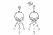 1.68 Karat Baguette Stone Set Diamond Earrings