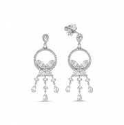1.68 Karat Baguette Stone Set Diamond Earrings