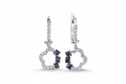 0.52 Karat Sapphire Diamond Earrings