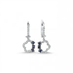 Load image into Gallery viewer, 0.52 Karat Sapphire Diamond Earrings