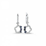 0.52 Karat Sapphire Diamond Earrings