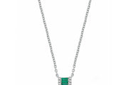 0.21 Karat Emerald Diamond Necklace
