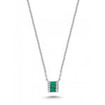 Load image into Gallery viewer, 0.21 Karat Emerald Diamond Necklace