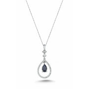 1.04 Karat Sapphire Diamond Necklace