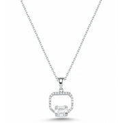 0.37 Karat Baguette Diamond Necklace