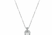 0.16 Karat Baguette Diamond Necklace