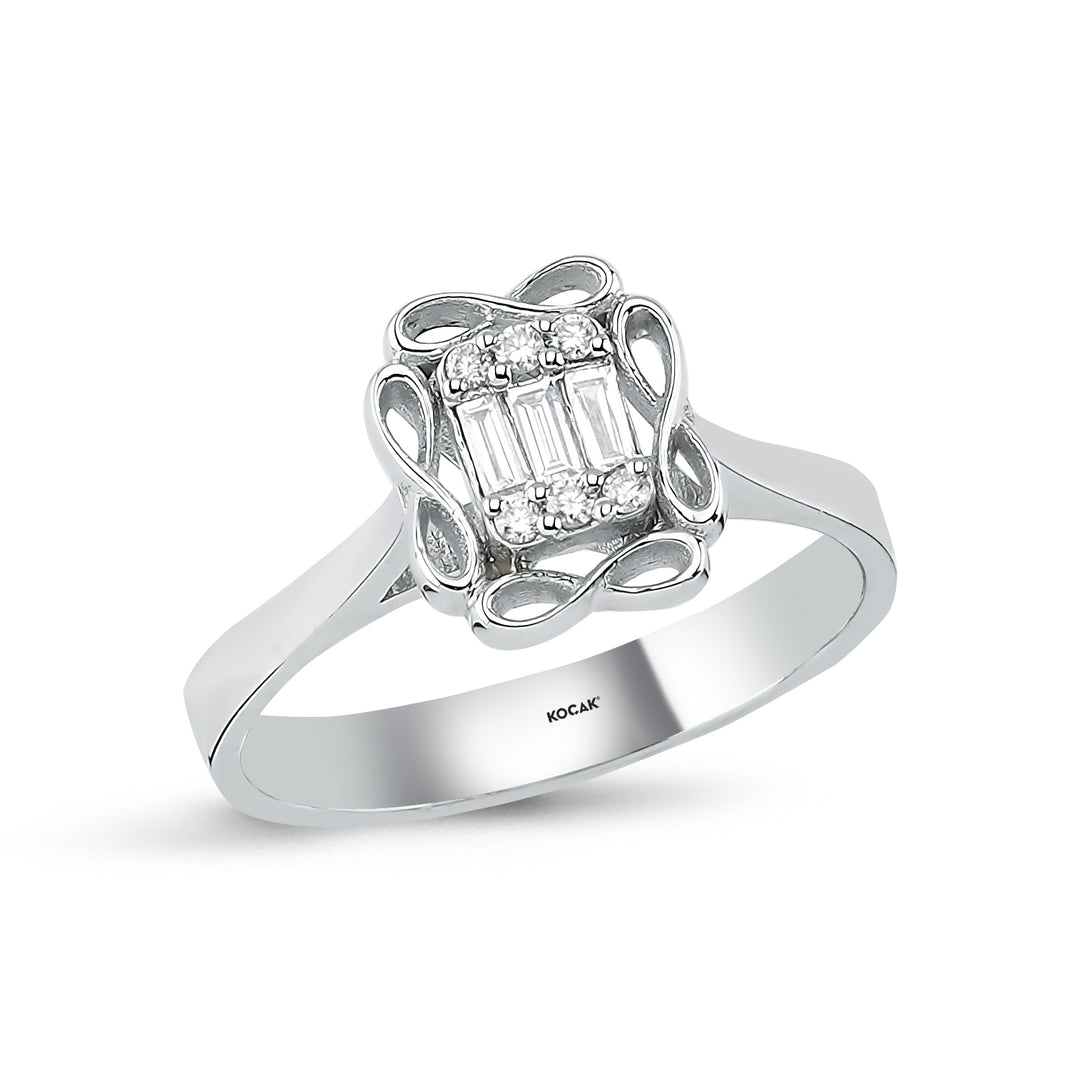 0.16 Karat Baguette Diamond Ring