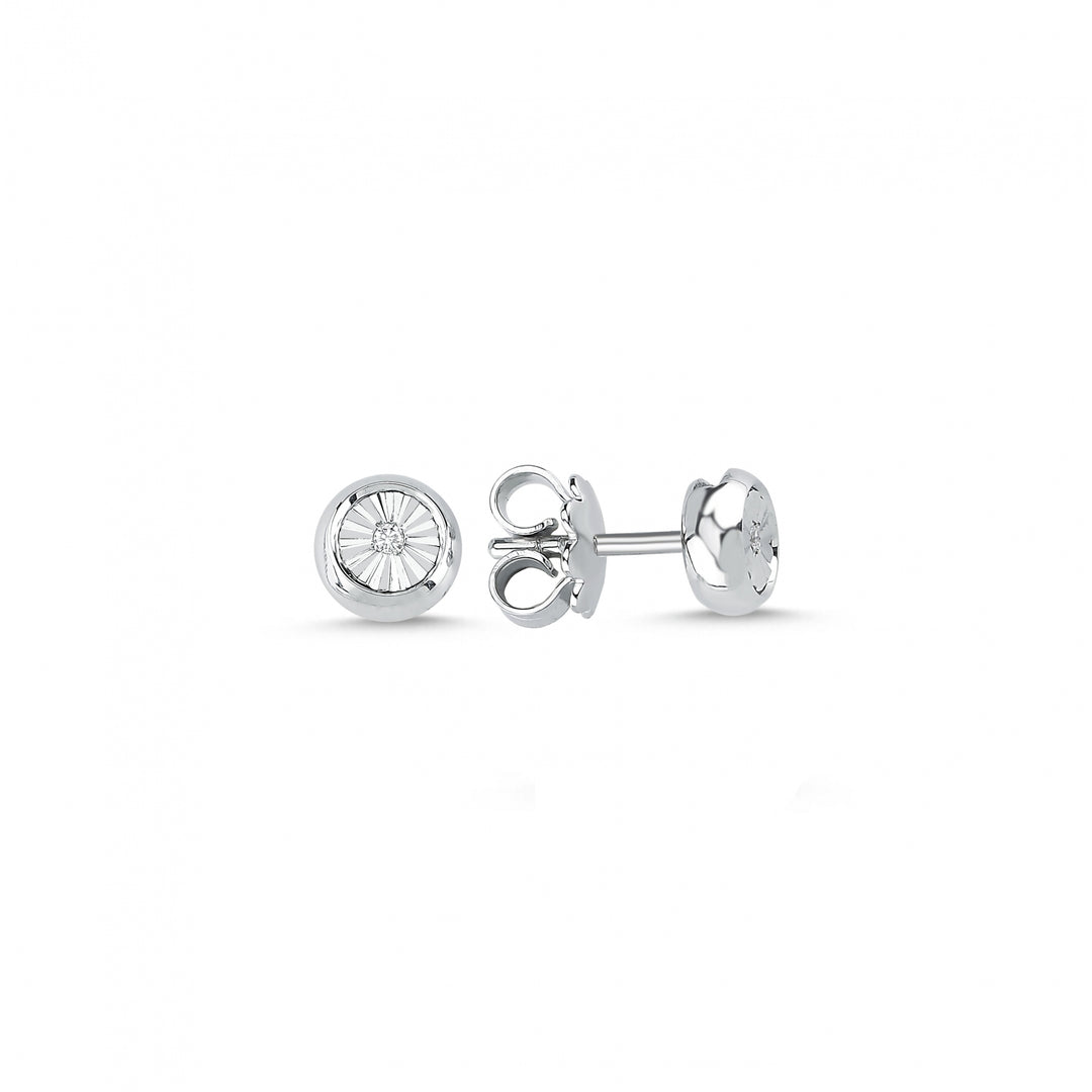 0.01 Karat Diamond Solitaire Earrings