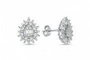 0.44 Karat Baguette Diamond Earrings