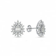0.44 Karat Baguette Diamond Earrings
