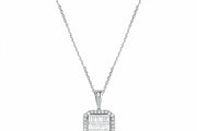 0.45 Karat Baguette Diamond Necklace