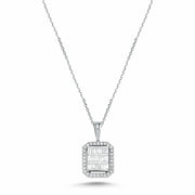 0.45 Karat Baguette Diamond Necklace