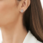 0.18 Karat Baguette Diamond Earrings