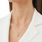 0.13 Karat Baguette Stone Set Diamond Necklace
