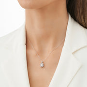 0.28 Karat Diamond Baguette Necklace