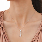 0.46 Karat Baguette Stone Set Diamond Necklace