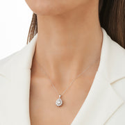 0.21 Karat Baguette Diamond Necklace