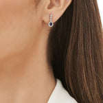 Load image into Gallery viewer, 0.60 Karat Diamond Sapphire Earrings