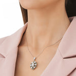 Load image into Gallery viewer, 3.73 Karat Sapphire Diamond Necklace