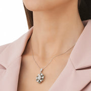 3.73 Karat Sapphire Diamond Necklace